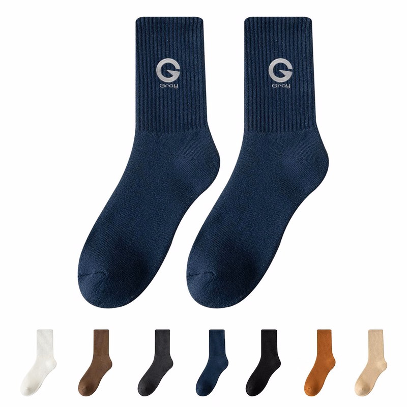 Solid Color Crew Socks