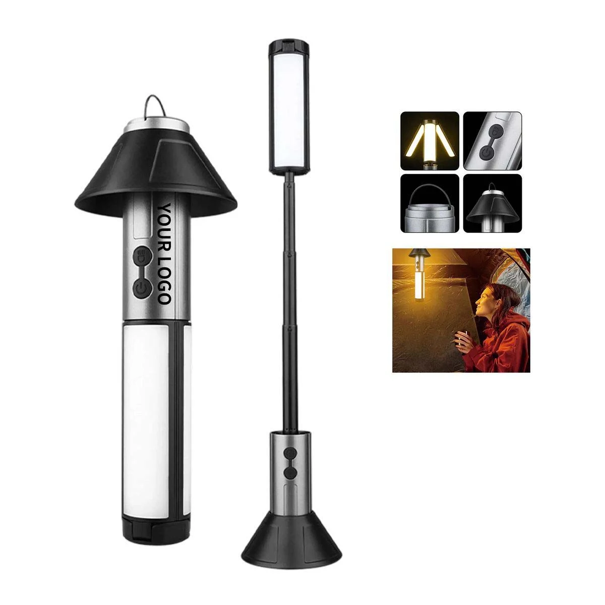 Portable Outdoor Light with Three Flashlight Settings 1