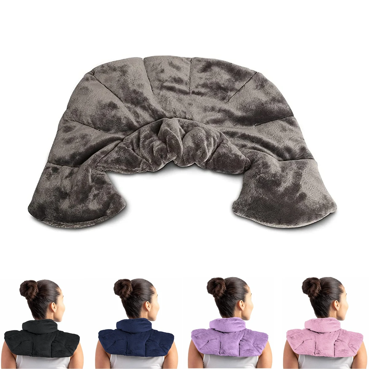 Heated Neck Shoulder Wrap Microwavable Warm Cooling Plush Pad 1