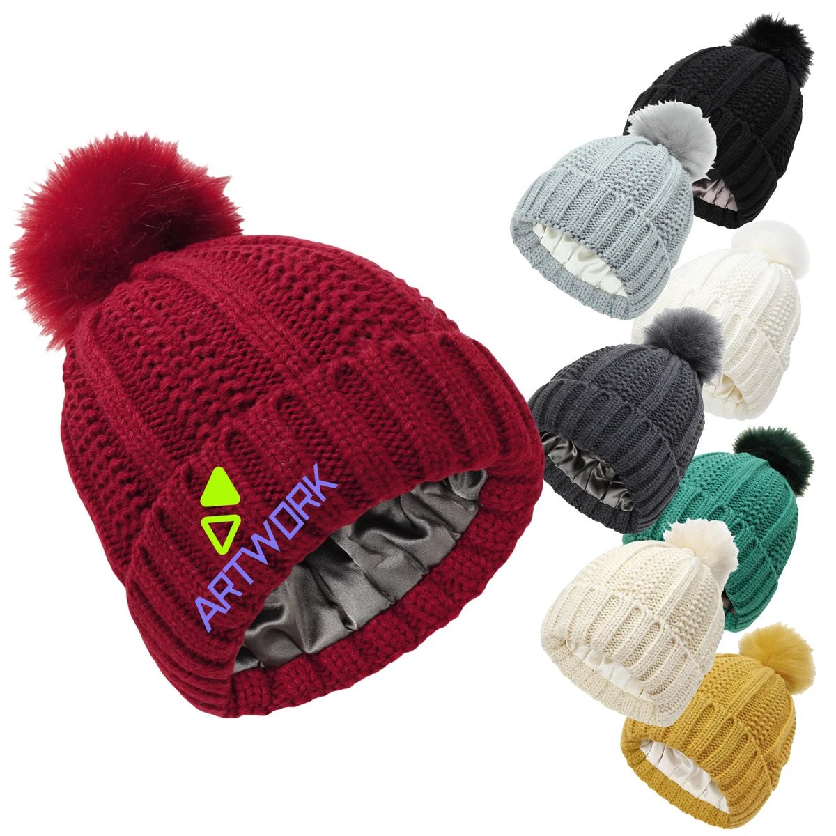 Thick Cable Women Knit Beanie 1