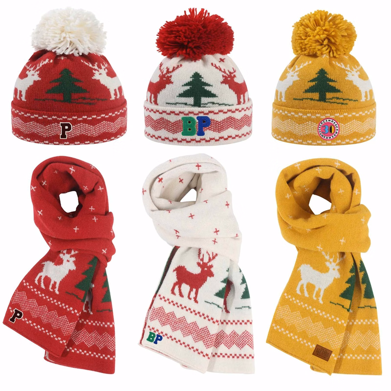 Knit Acrylic Hat And Scarf