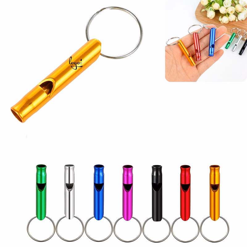 Logo Aluminum Whistle Key Rings