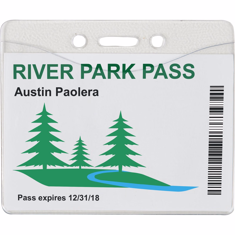 3-3/4" x 3" Vinyl Badge Pouch