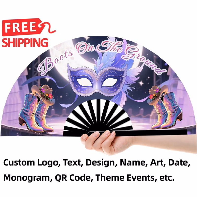 Line Dance Popping Fan Western Cowboy Boot Accessories Style