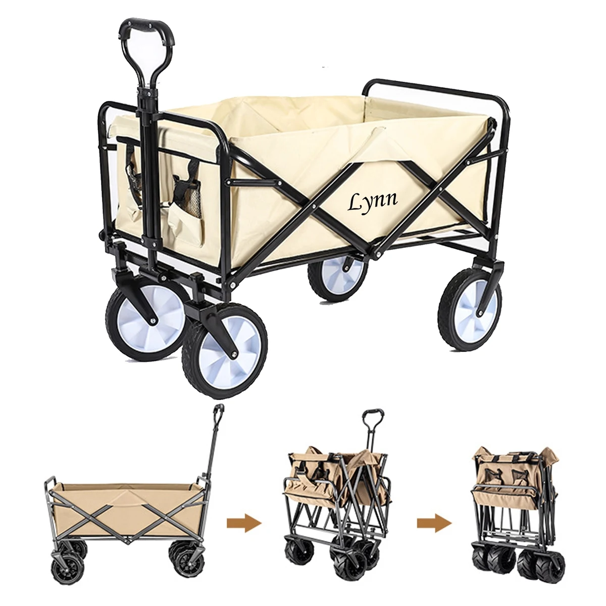 Foldable Camping Wagon Cart w/ Pocket 1