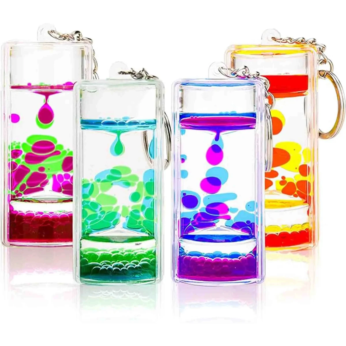 Colorful Hourglass Timer Keychain With Droplet Movement 1