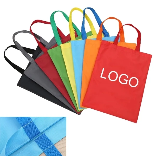 Promotional 210D Polyester Tote Bags, custom tote bag with logo imprint 1