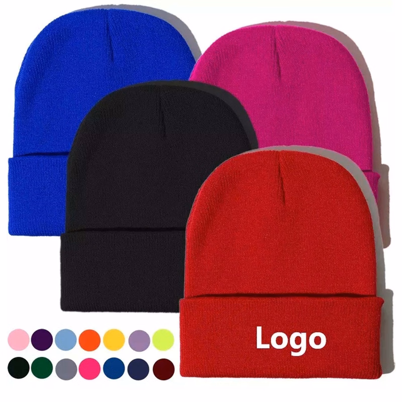 Custom Embroidered Knit Cuffed Beanie
