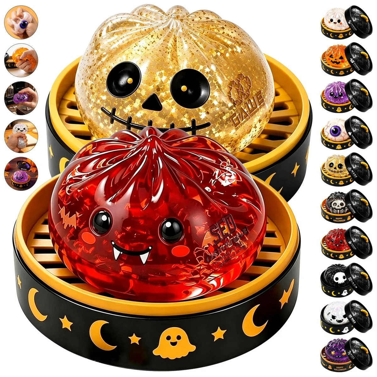 Halloween Ghost Bun Squeeze Stress Toy 1