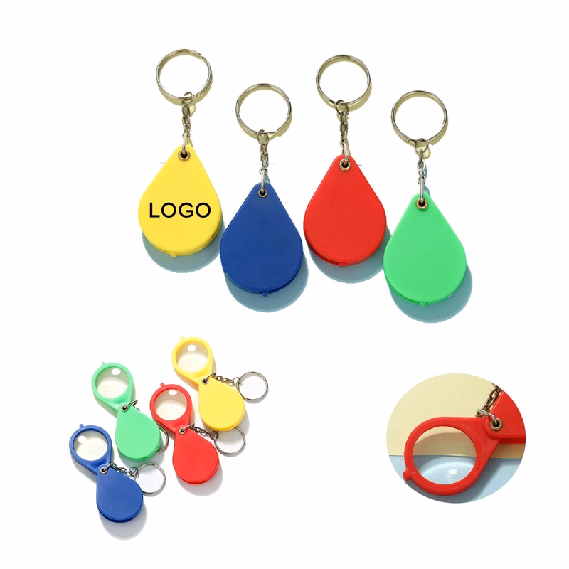 Teardrop Folding Key Ring Mini Magnifying Glass