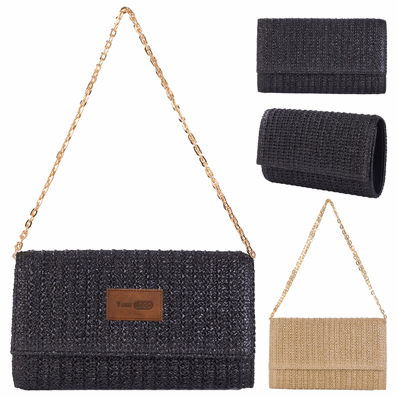 Straw Vacation Style Crossbody Handbag