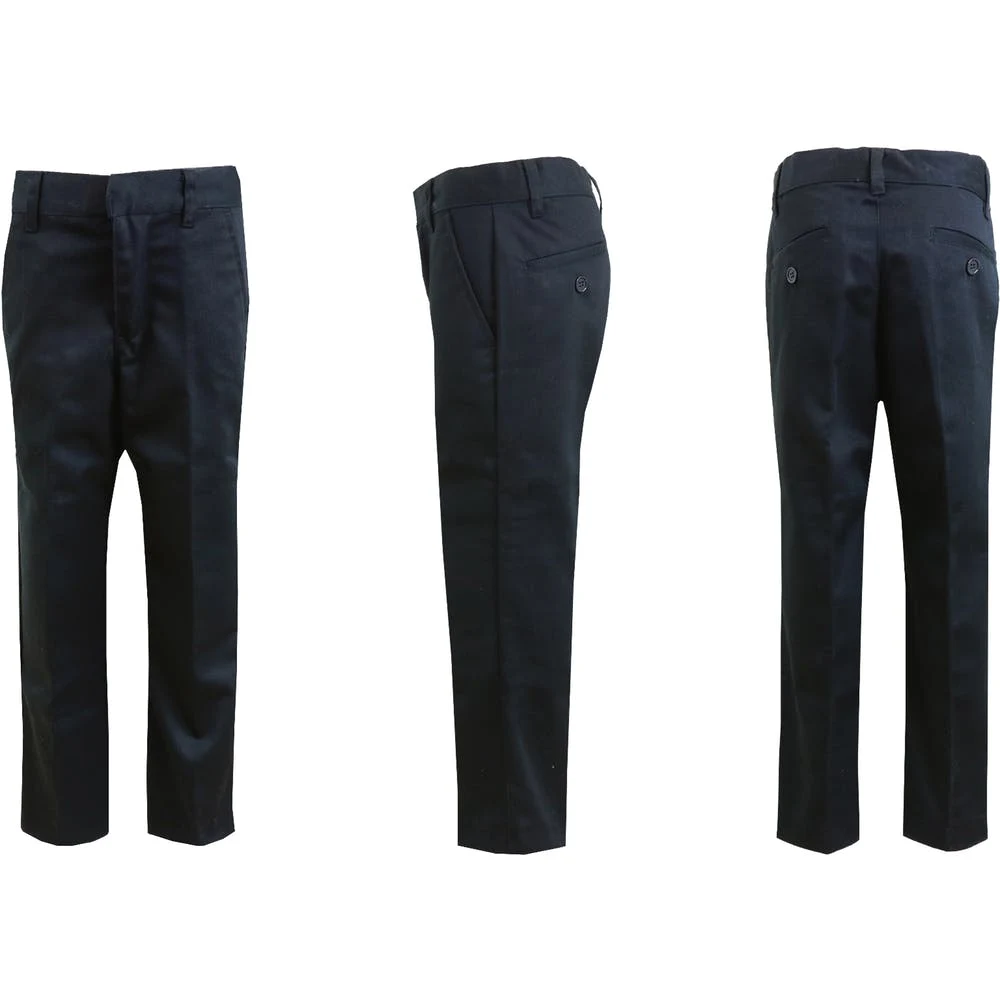 Boys' Uniform Pants - Size 10 Black Flat Front 1
