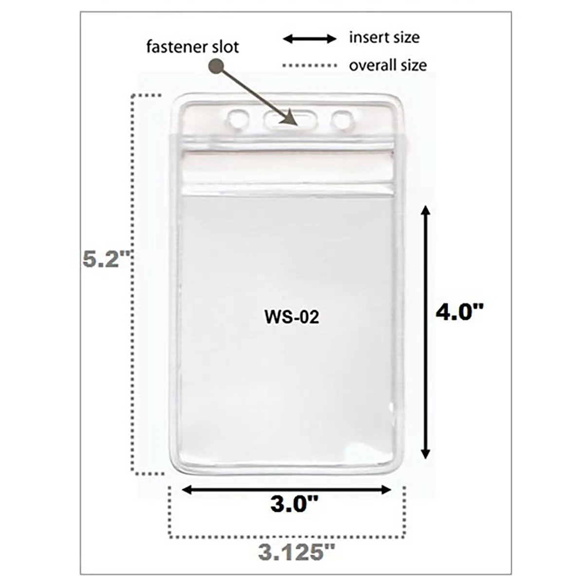 4x3 inch Zip-Lock Heavy Duty Vertical Badge Holders 1