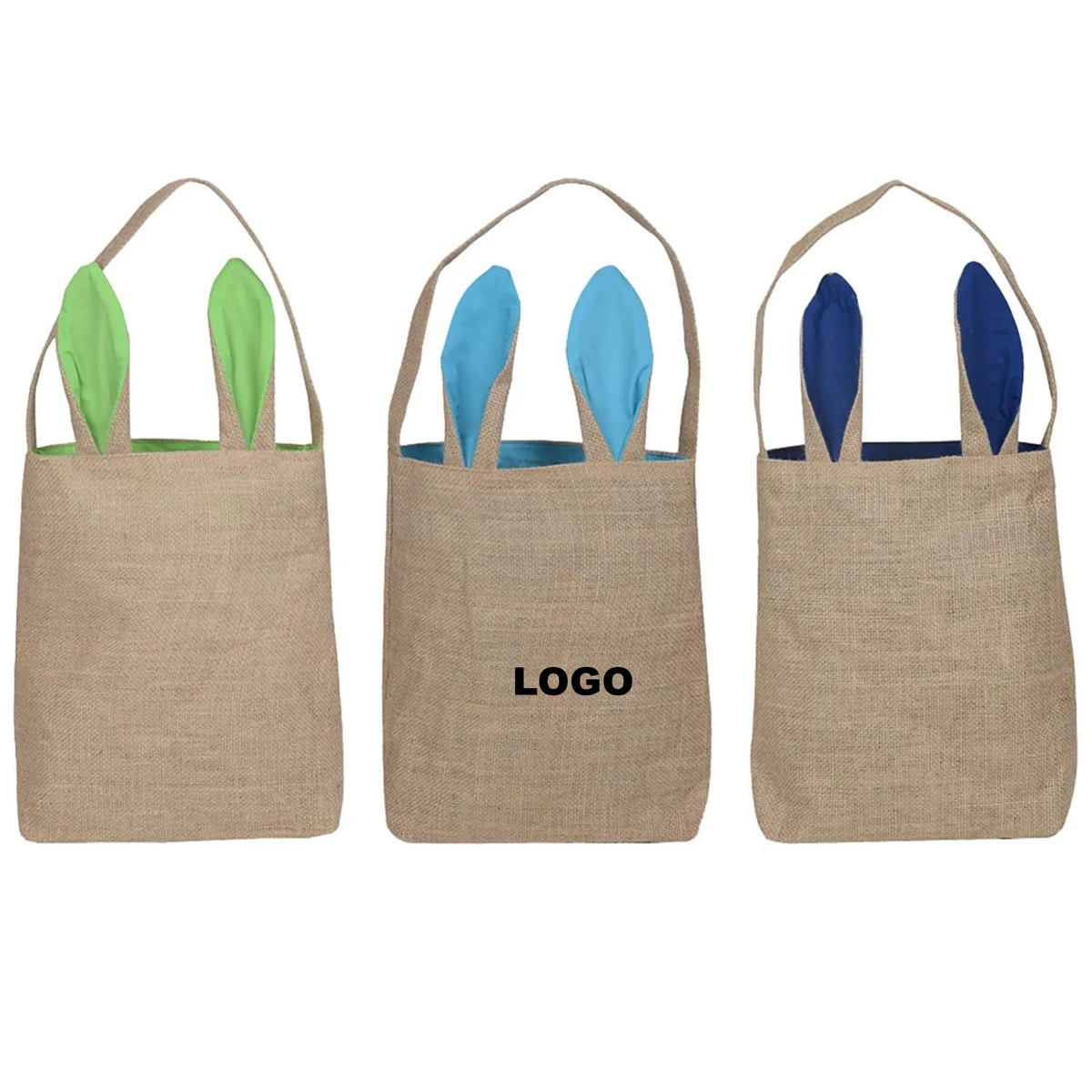 Easter Bunny Bag Basket, custom tote bag with logo imprint 1
