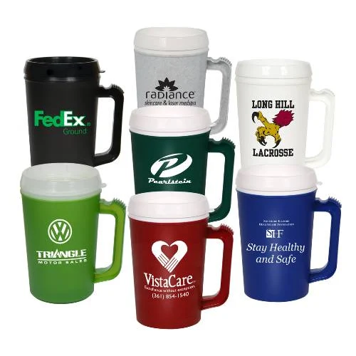 22 Oz. Classic Double Wall Insulated Mug w/ Snap Lid 1