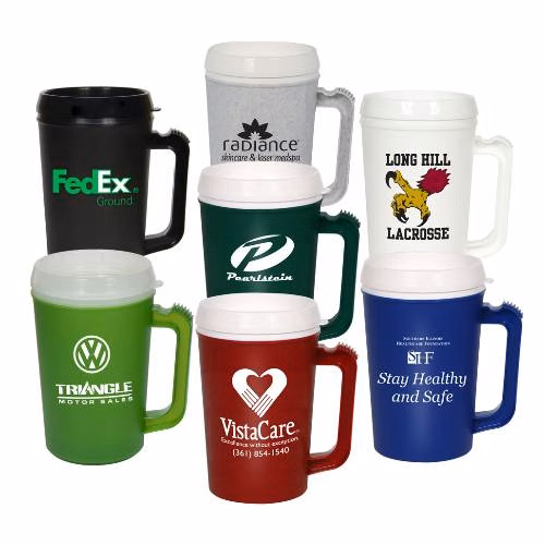 22 Oz. Classic Double Wall Insulated Mug w/ Snap Lid