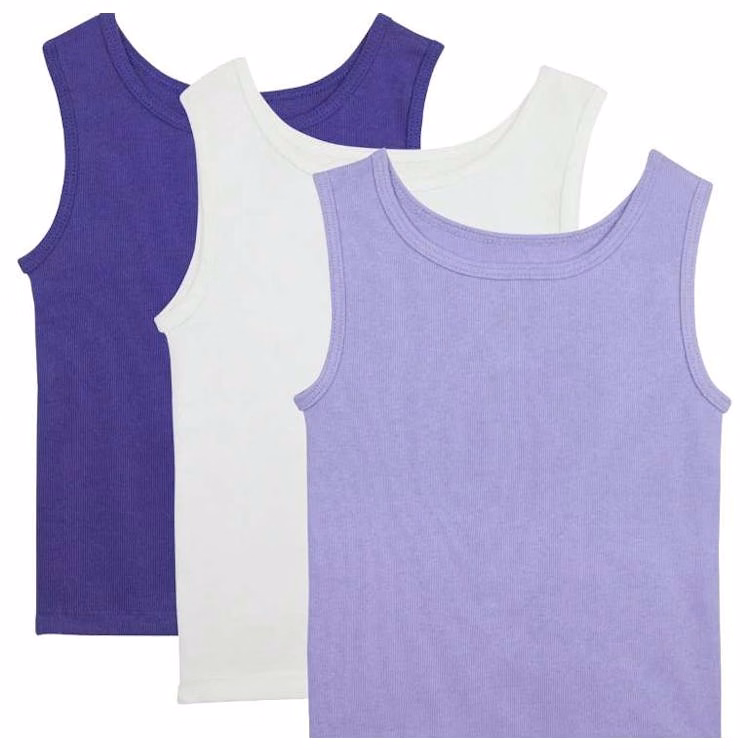 Girls Cotton Tanks - Size Small 3pk