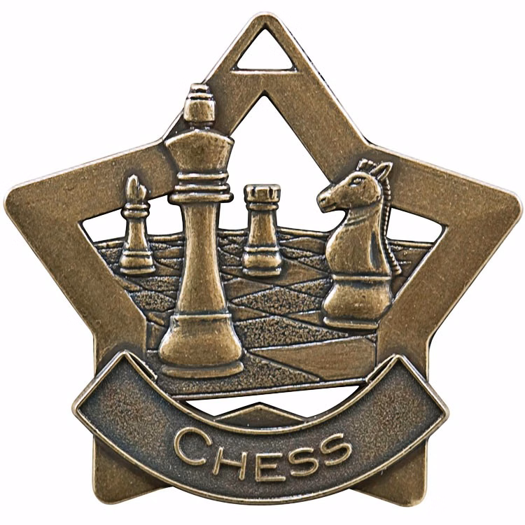Chess Star Medal, 2 1/4" Star