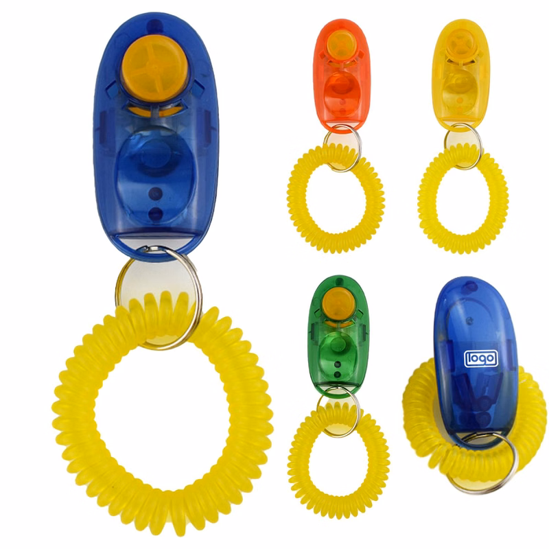 Adjustable Dog Pet Training Clickers Sound Keychain