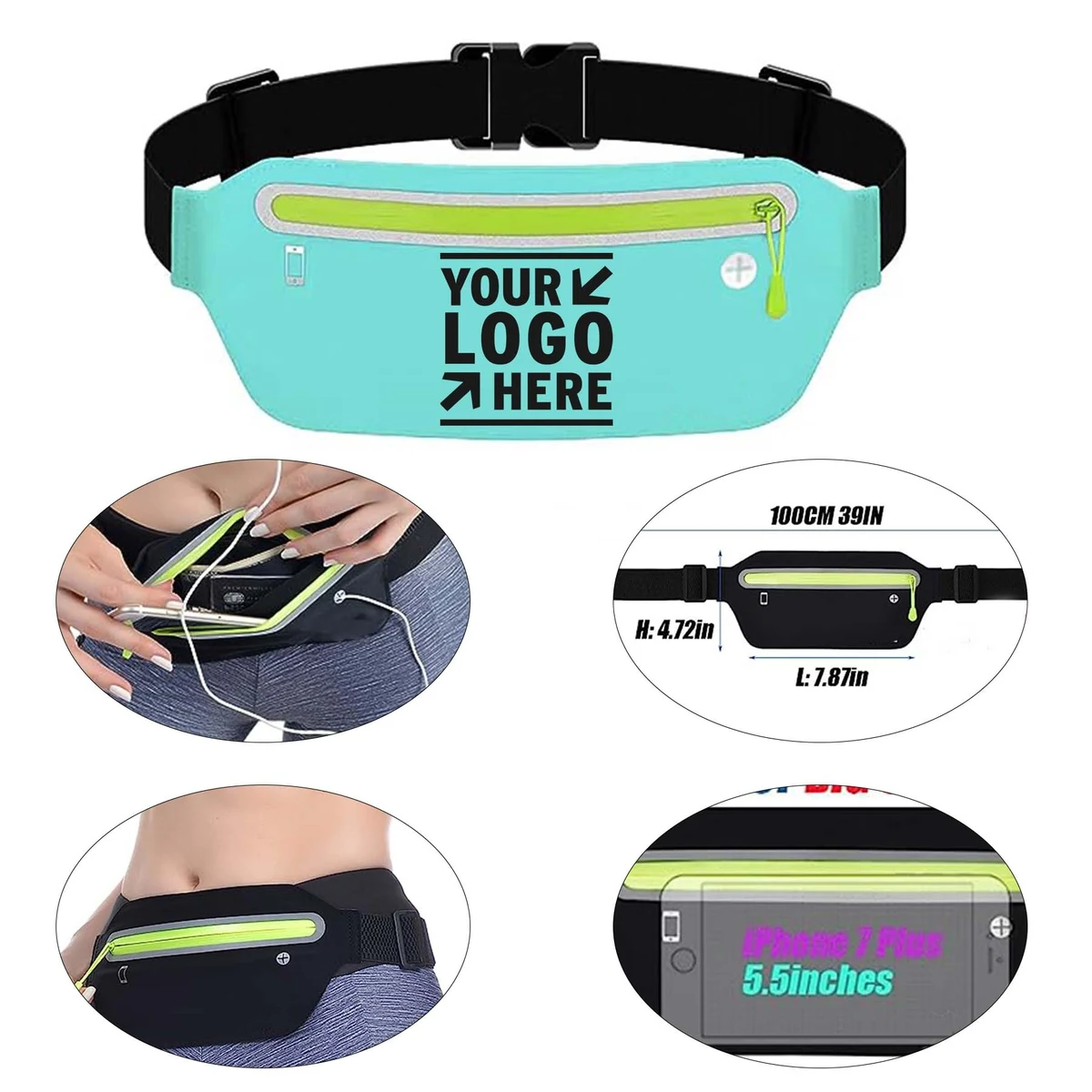 Ultra Light Bounce Free Waist Pouch Fitness Workout Belt Sport Waist Pouch 1