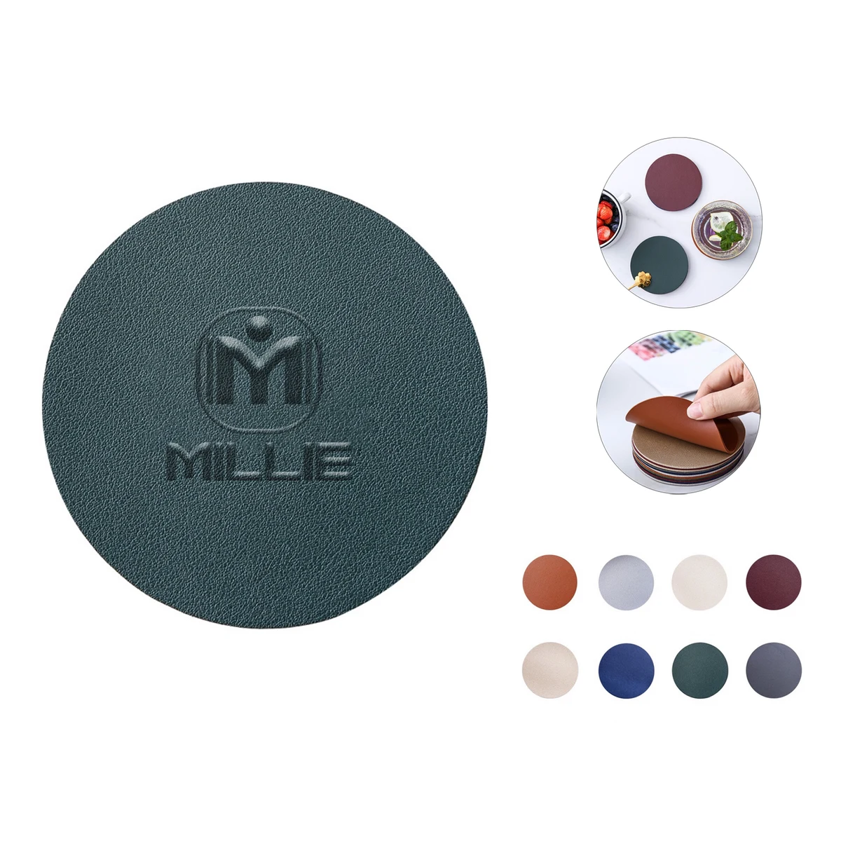 Round Leather Coaster 1