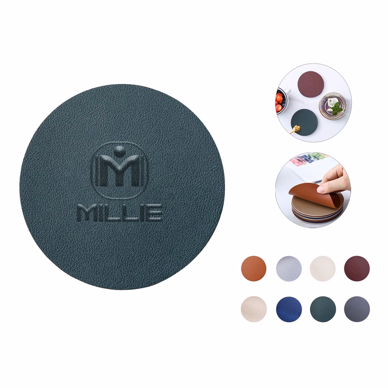 Round Leather Coaster