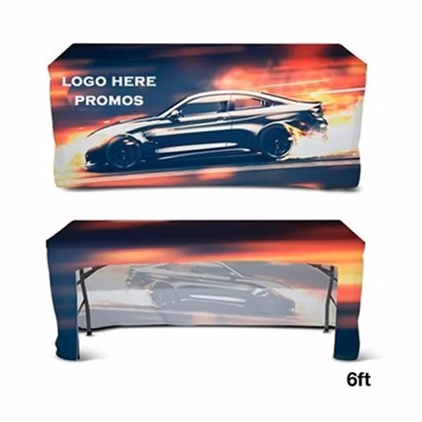 6FT Job Fairs Table Cover ( Back Open with Fully Sublimated)