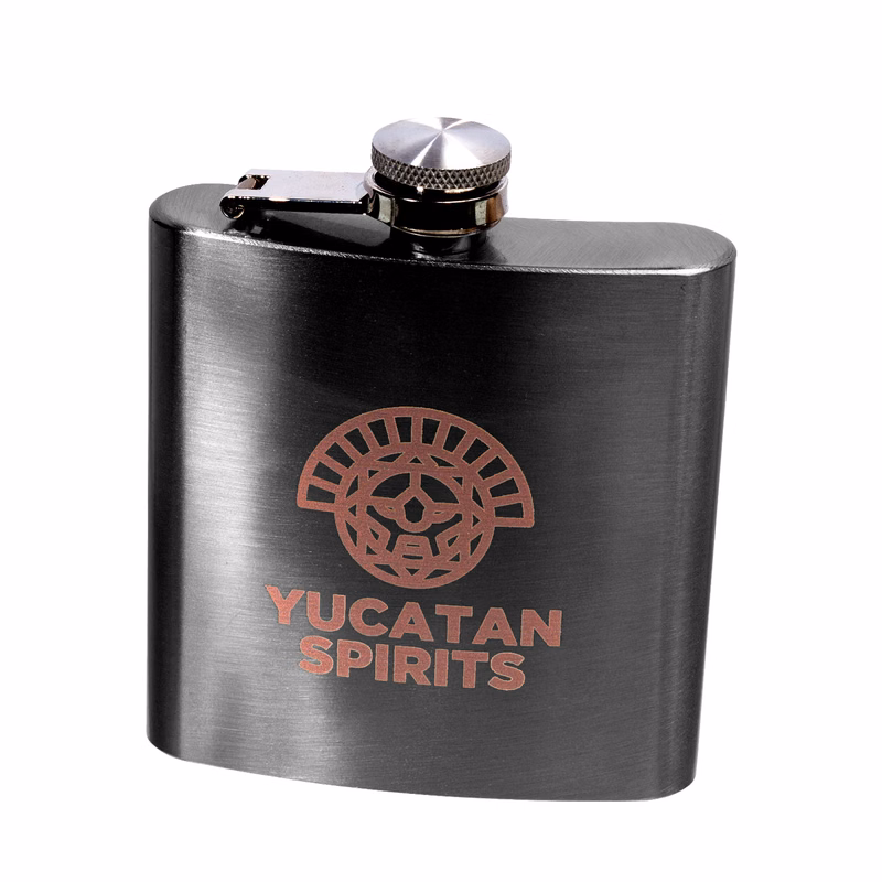 6 oz. Lazio Stainless Steel Hip Flask (2 Color Imprint)