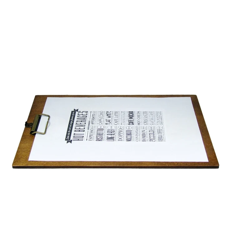 Wood Menu Board w/ Clip 1