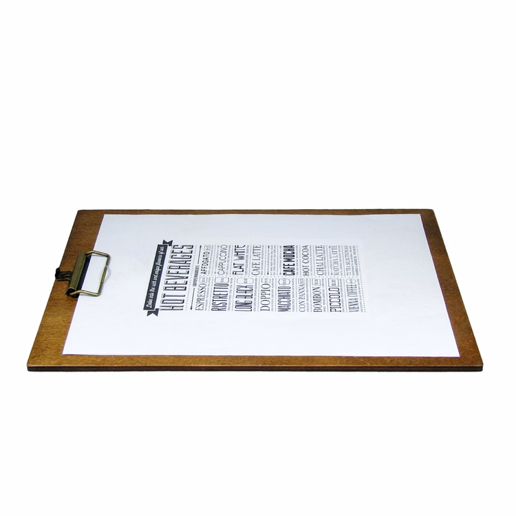 Wood Menu Board w/ Clip