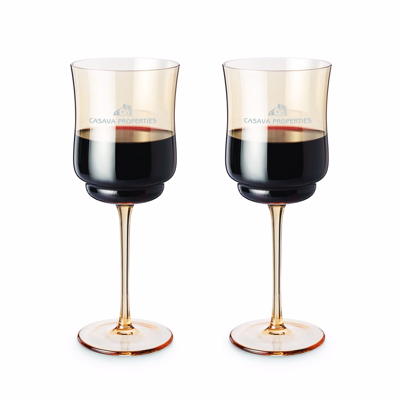 Twine Living® Tulip Stemmed Wine Glass, set of 2