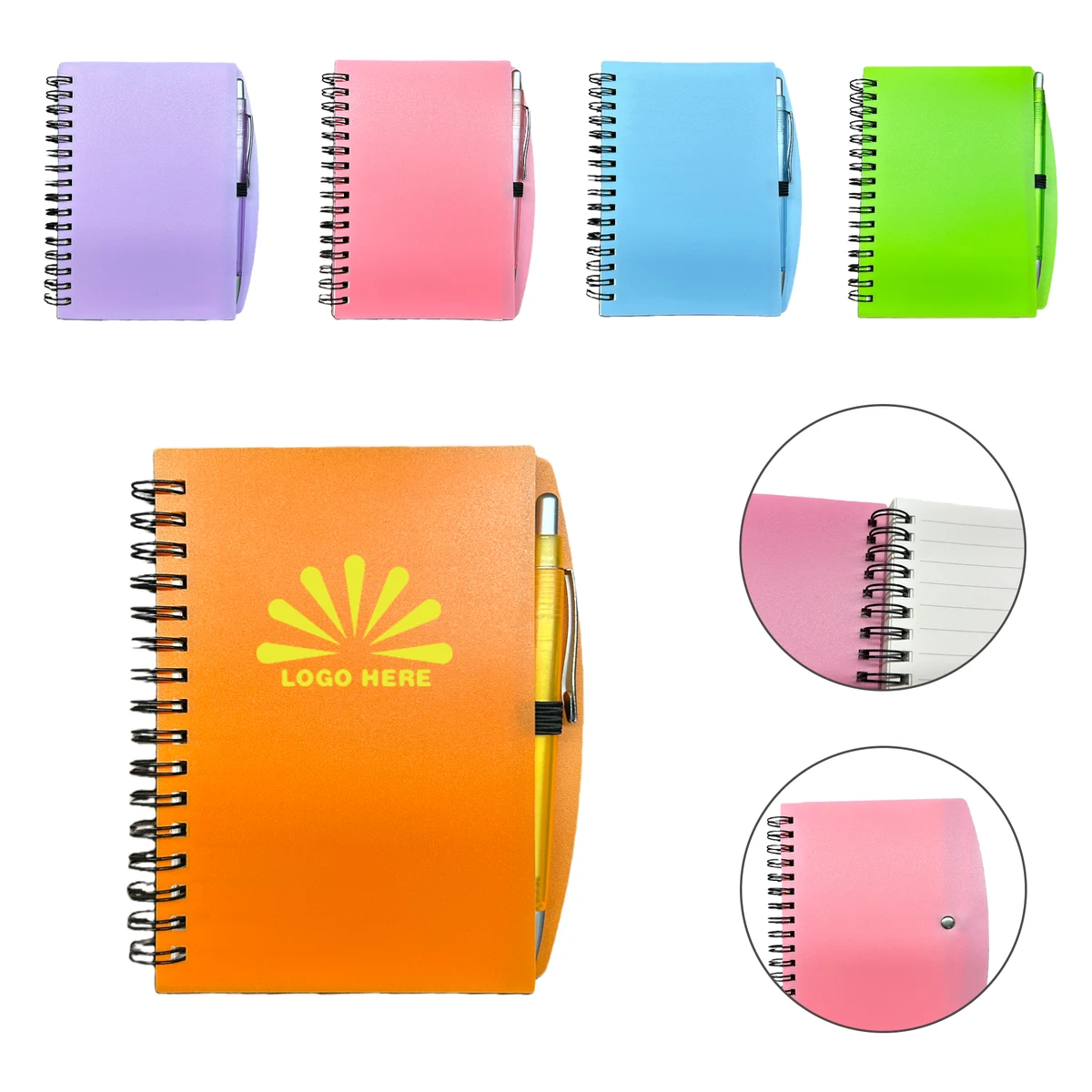 A6 Coil Horizontal Line Notebook With Pen 1