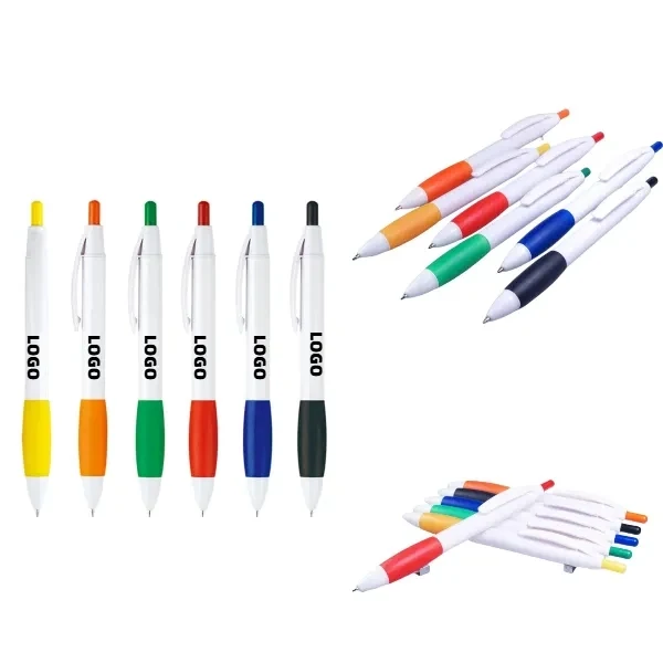 Custom Logo Rubber-Grip Click Pens 1