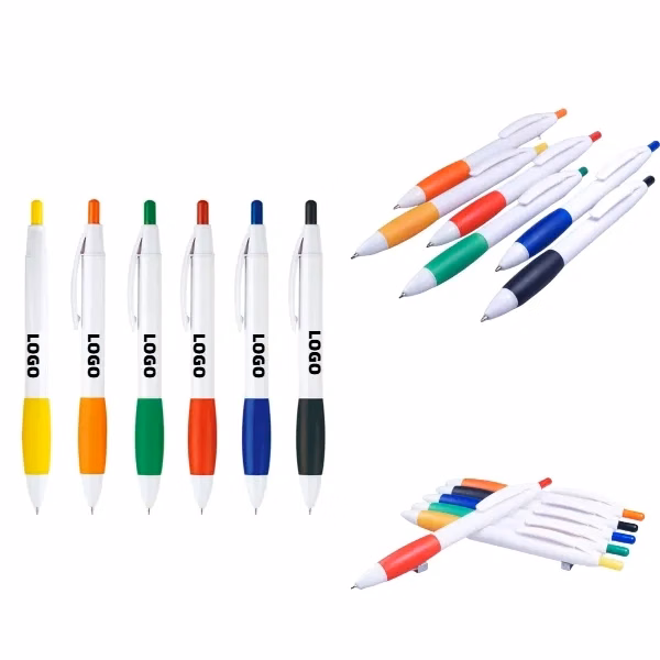 Custom Logo Rubber-Grip Click Pens