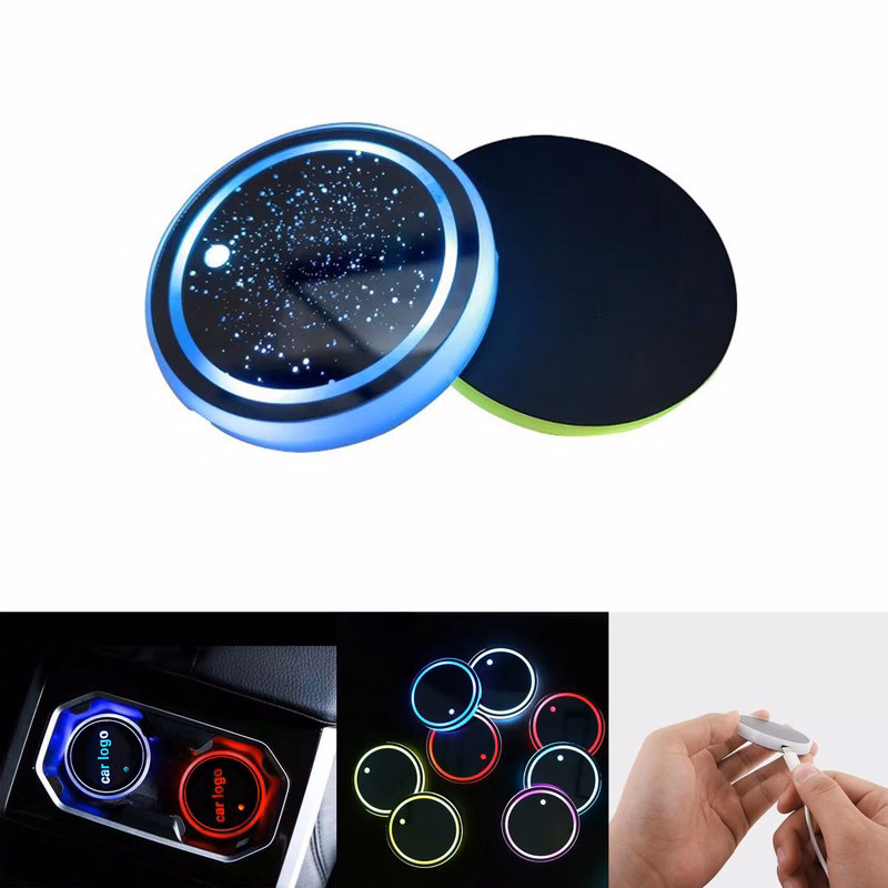 2 PCS Led Sensing Cup Holder Coasters