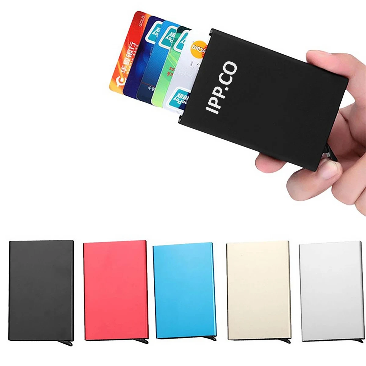 Aluminum RFID Cardholder 0.4 Inch Slim Minimalist Wallet 1