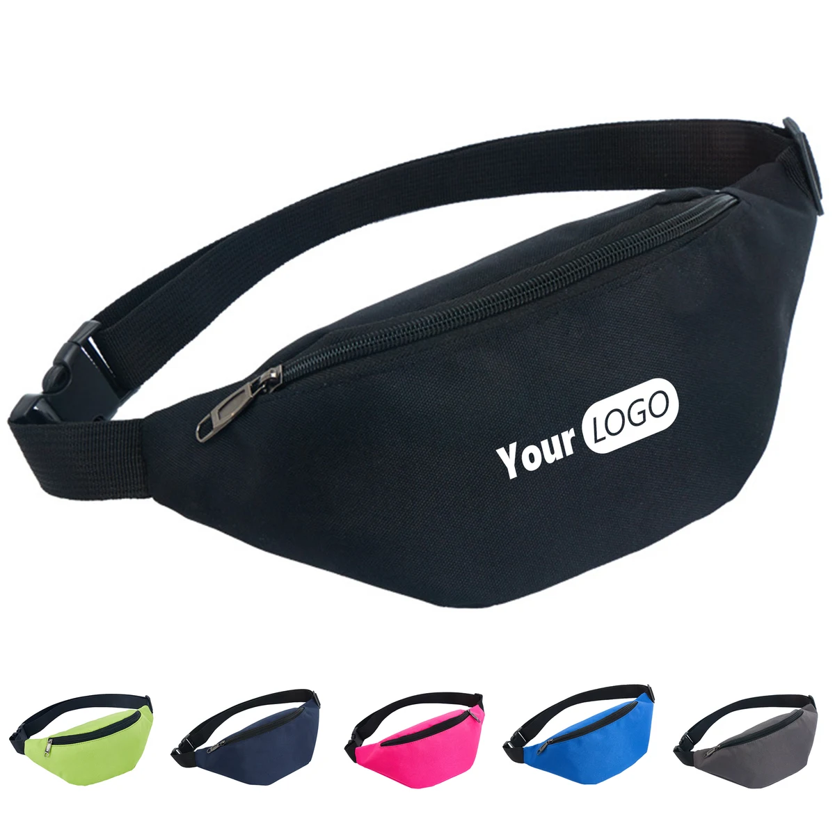 Oxford Solid Color Running Waist Bag 1