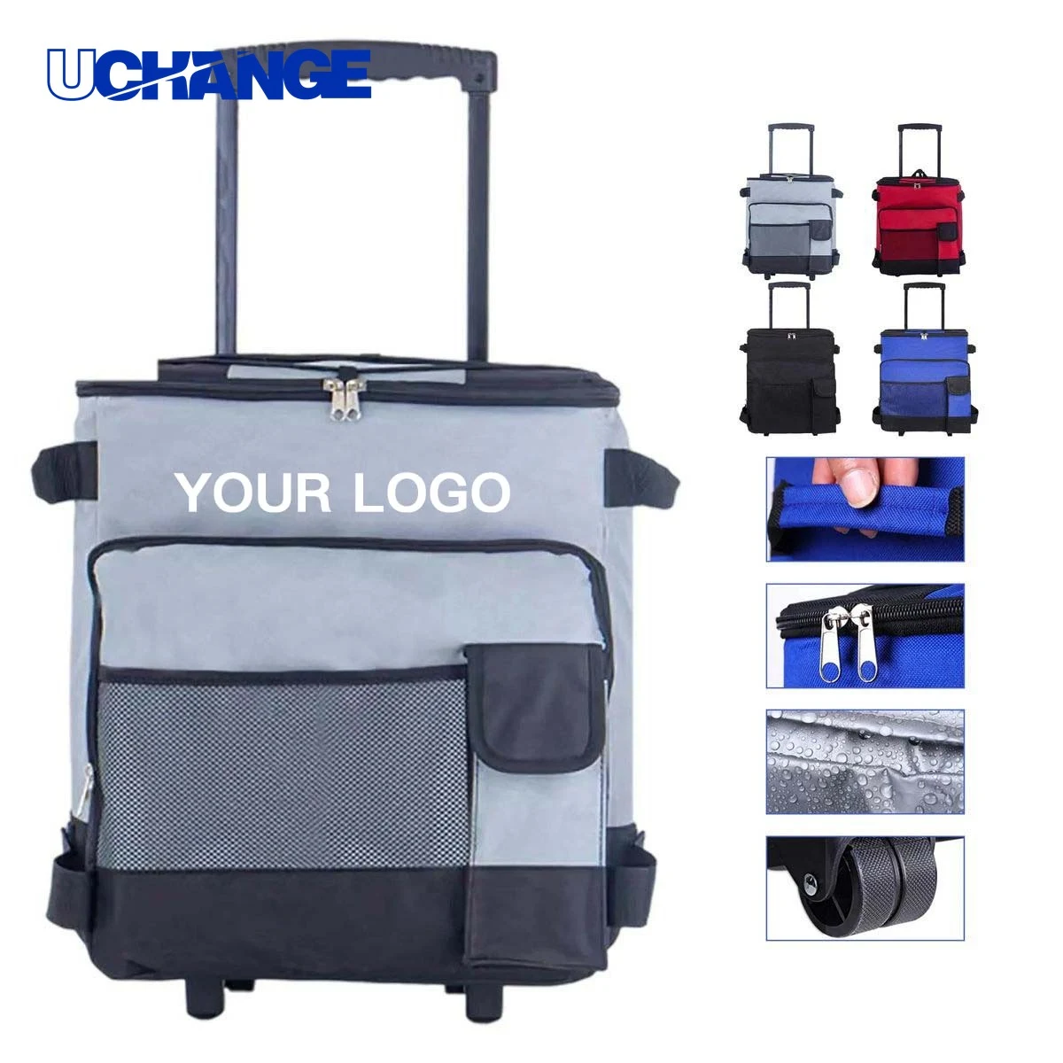 Rolling Cooler Bag with Extendable Handle 1