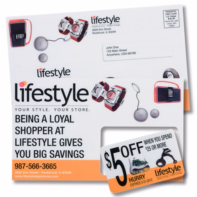 Mail Card with Coupon/ Membership Card