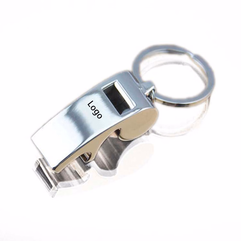 3 in 1 Metal Key Chain Bottle Opener and Whistle