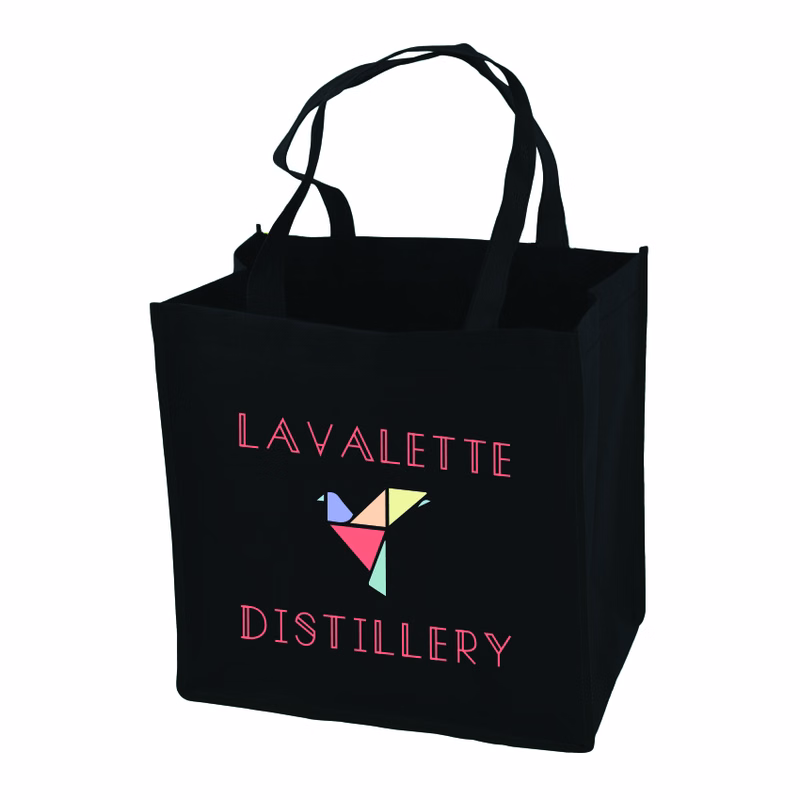 True® Non-Woven Grocery Tote - Black