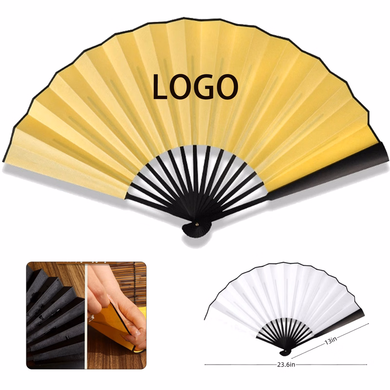 Custom Bamboo 13" Folding Fan