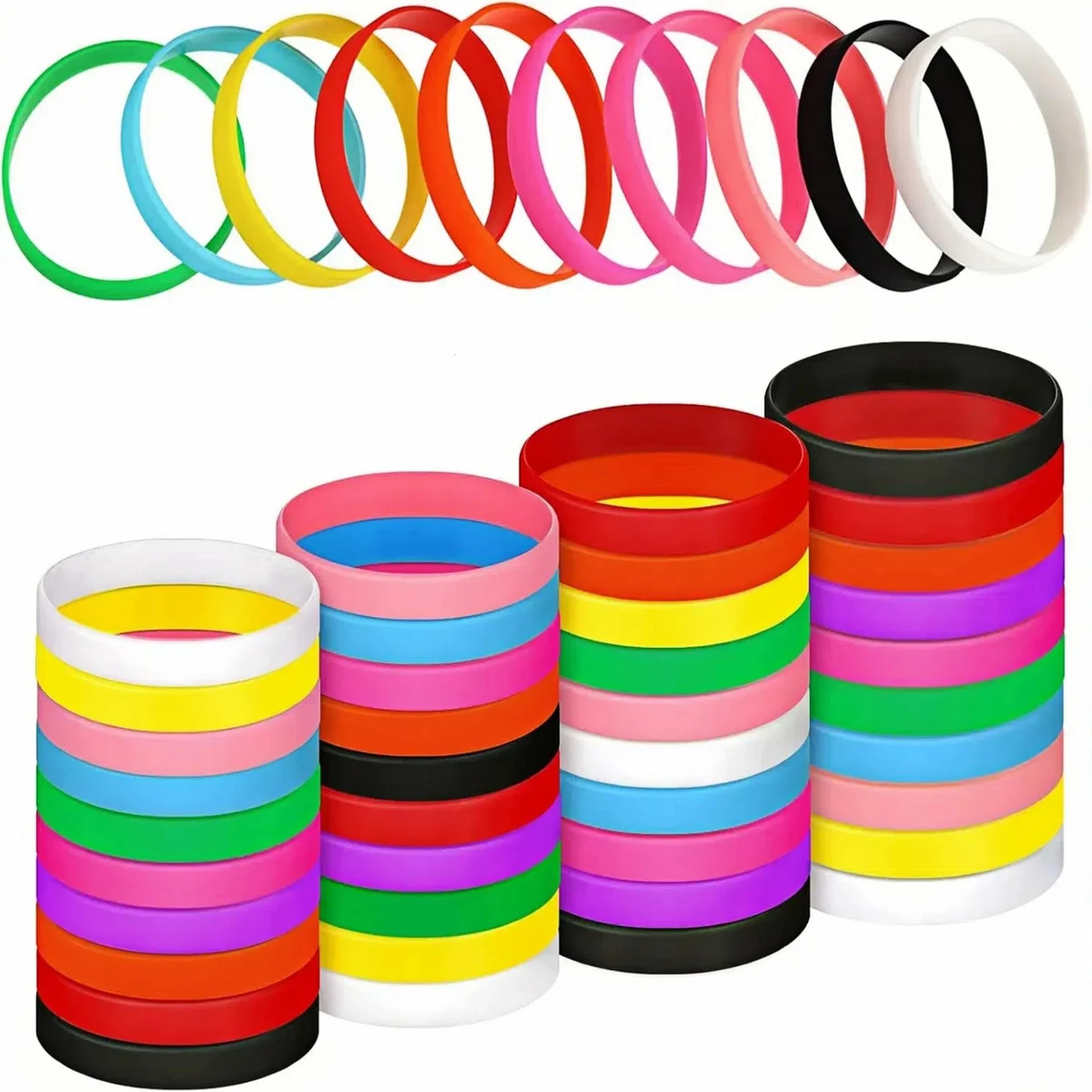 Adult Rubber Bracelets Silicone Wristbands 1