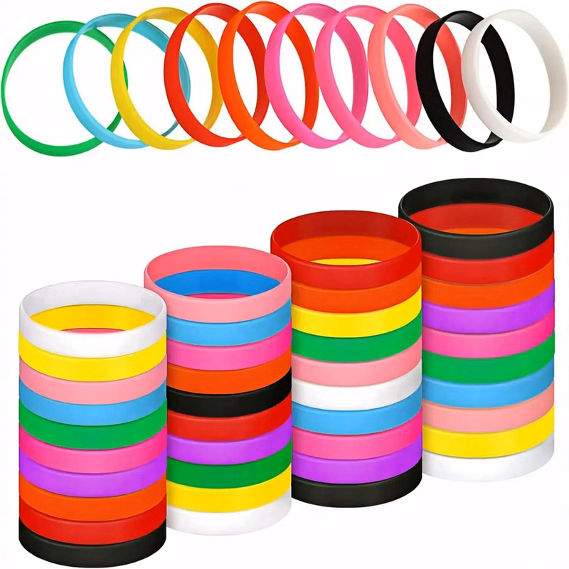 Adult Rubber Bracelets Silicone Wristbands