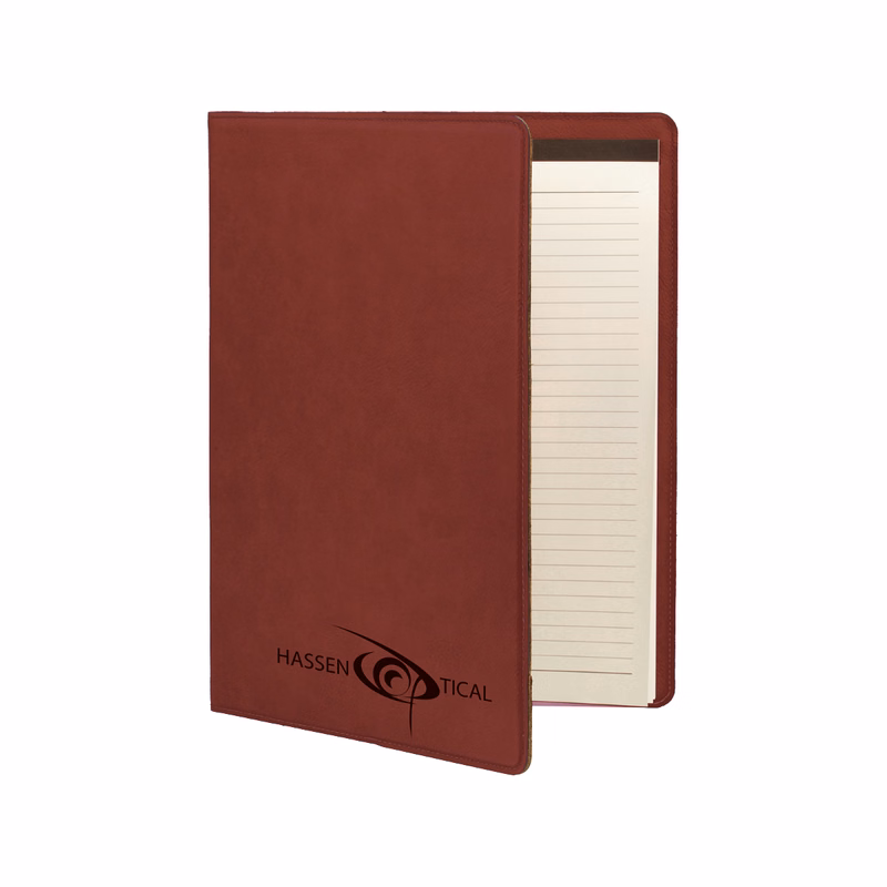 7" x 9" Leatherette Rose Portfolio