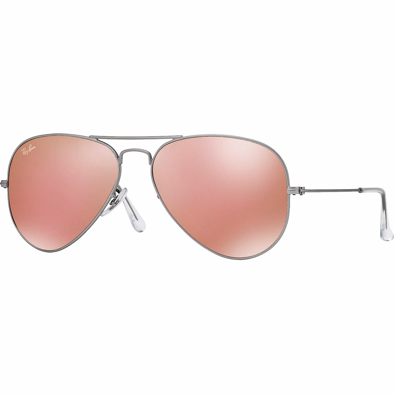 Aviator Sunglasses: Silver/Pink Flash 58/14/135