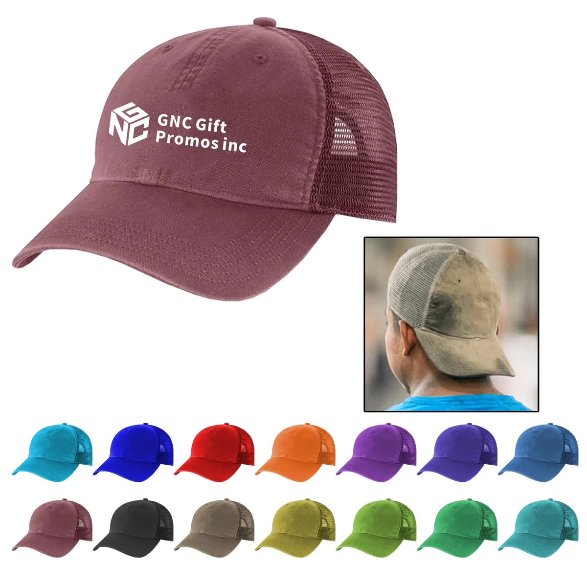 Canvas Mesh Back Hat 1
