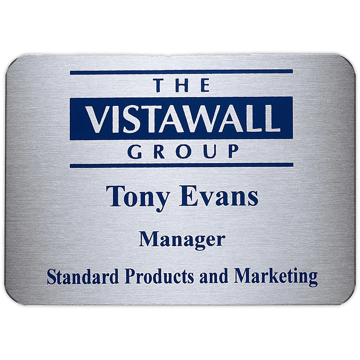 Aspen Metal Name Badge (Custom sized between 6 and 9 sq. in.) 1