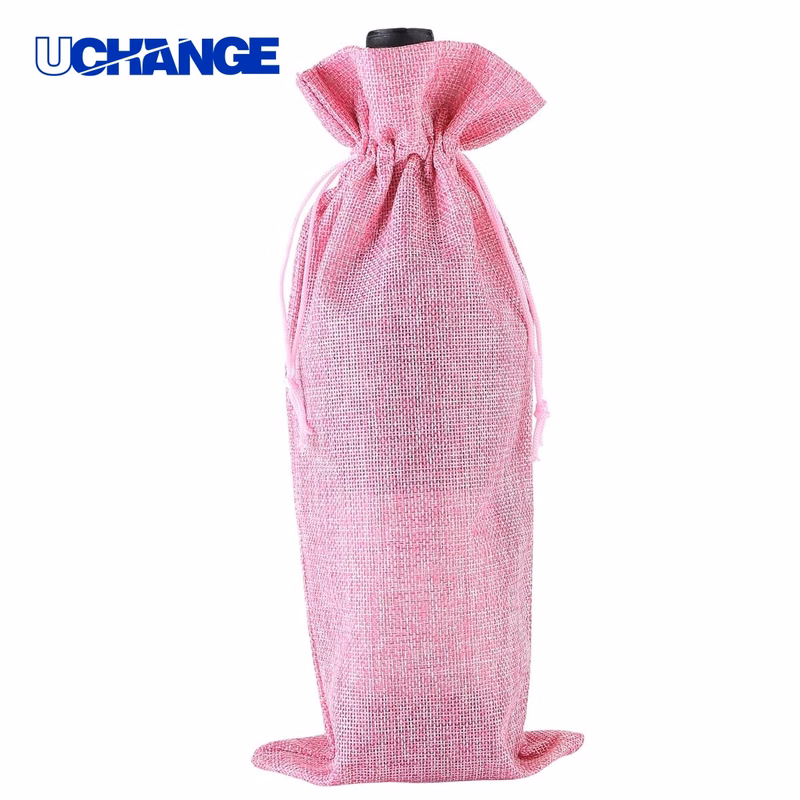 Jute Wine Bag Durable for Bottles and Event Favors