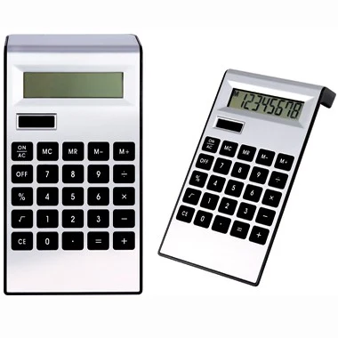 Silver Plastic Solar Calculator 1